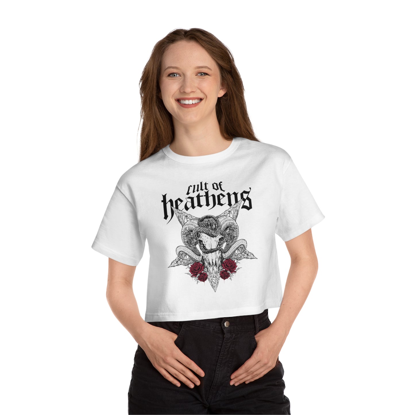 Cult of Heathens Cropped T-Shirt (Front Logo Only)
