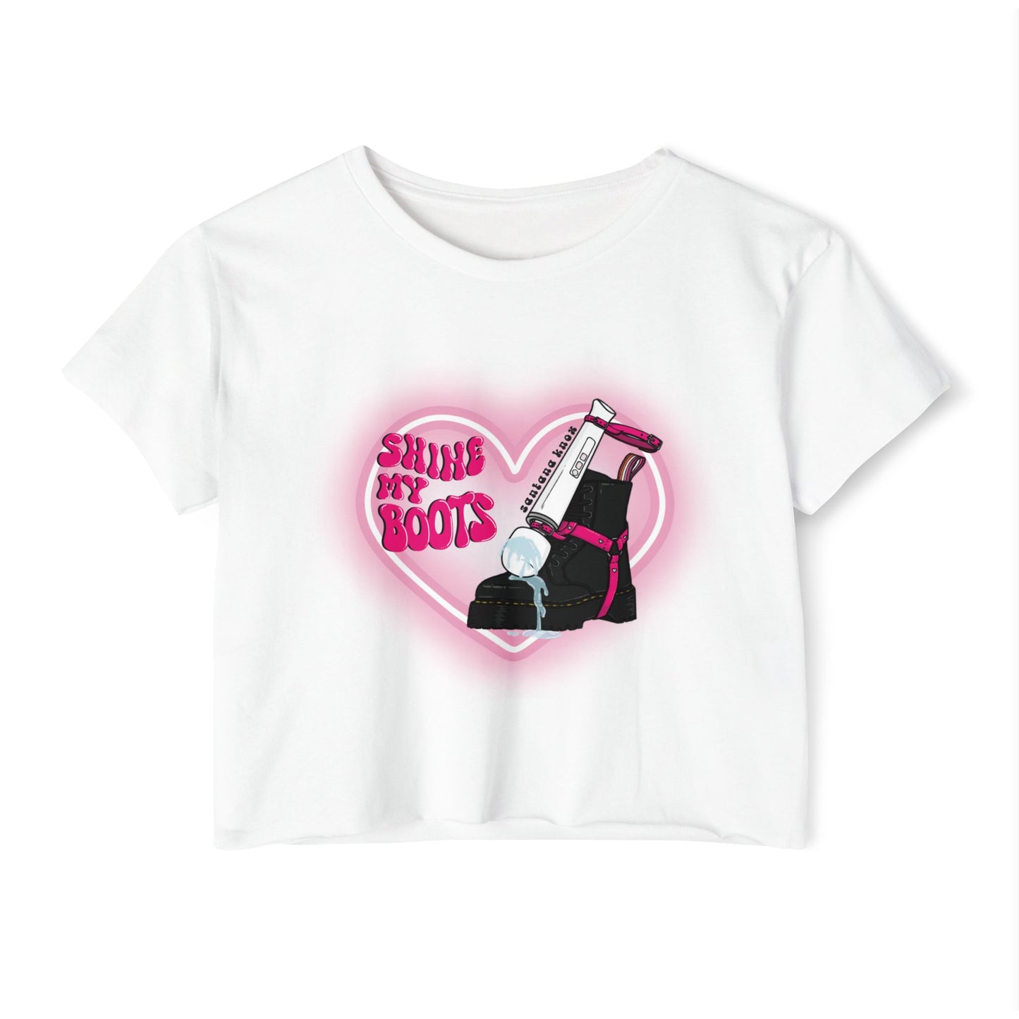 Shine My Boot Cropped Tee (Front Logo Only)