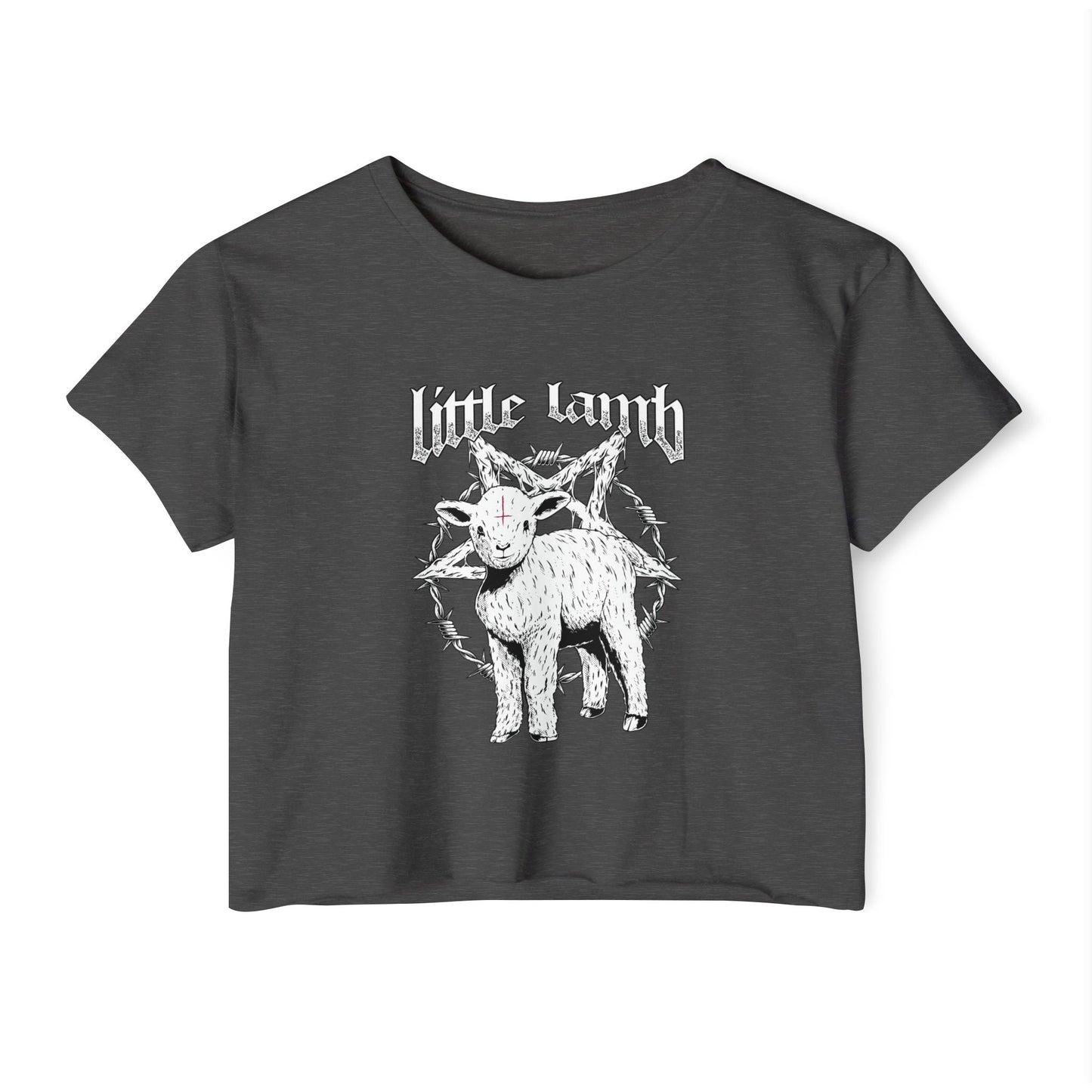 Little Lamb Cropped Tee (Front Logo Only)