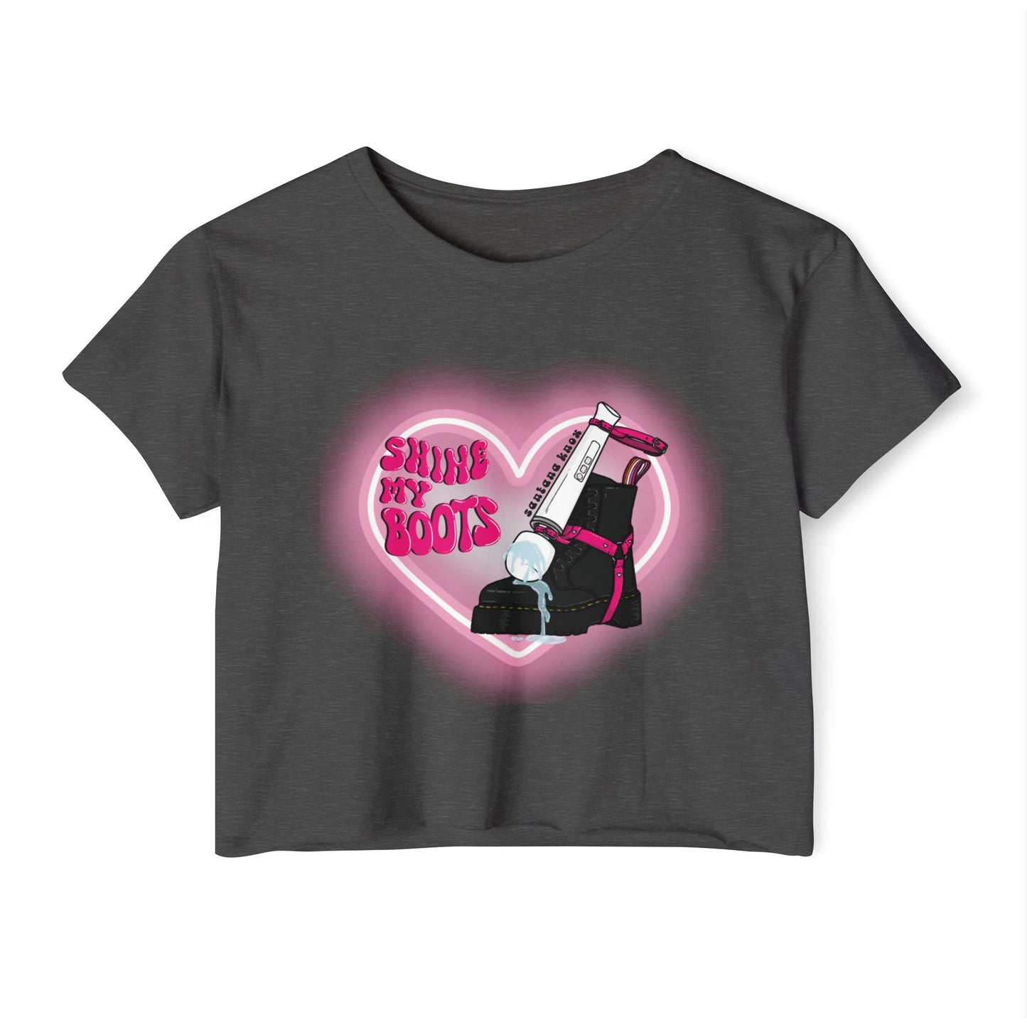 Shine My Boot Cropped Tee (Front Logo Only)