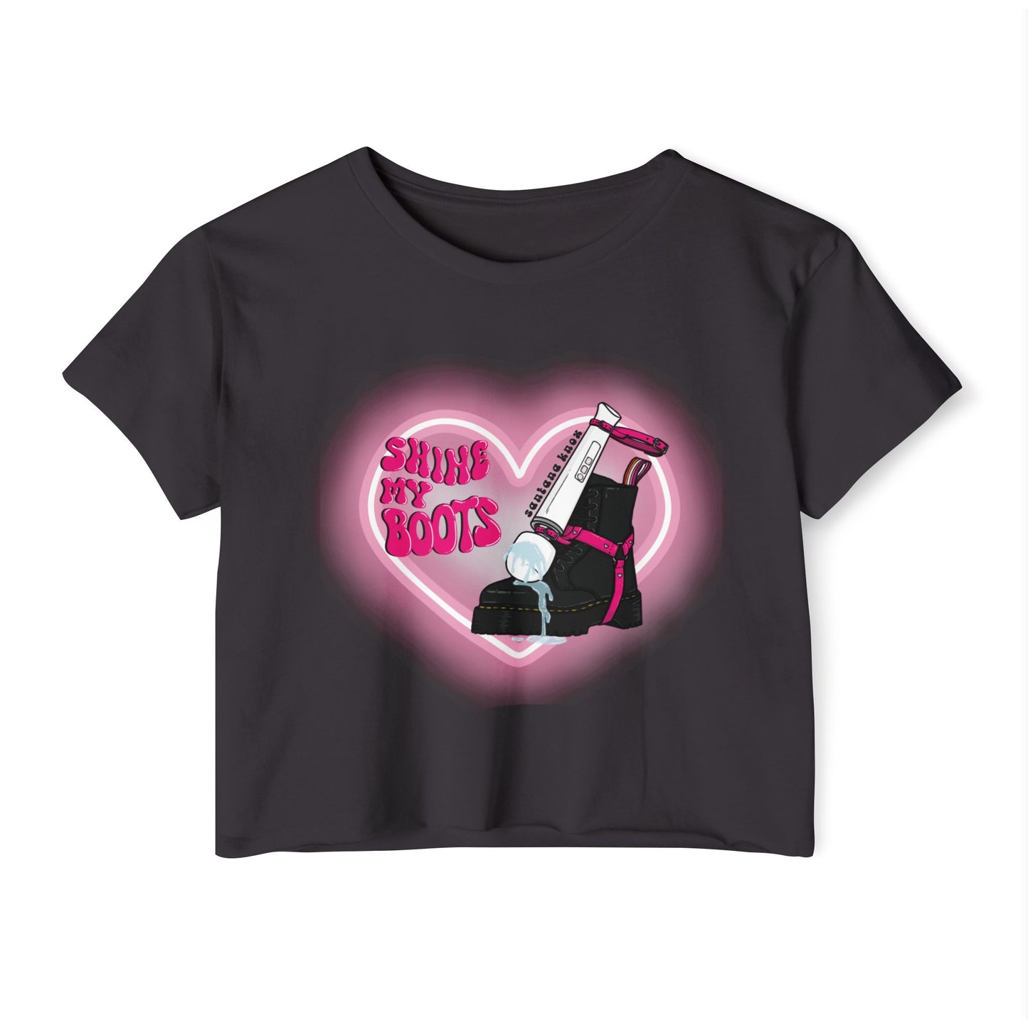 Shine My Boot Cropped Tee (Front Logo Only)