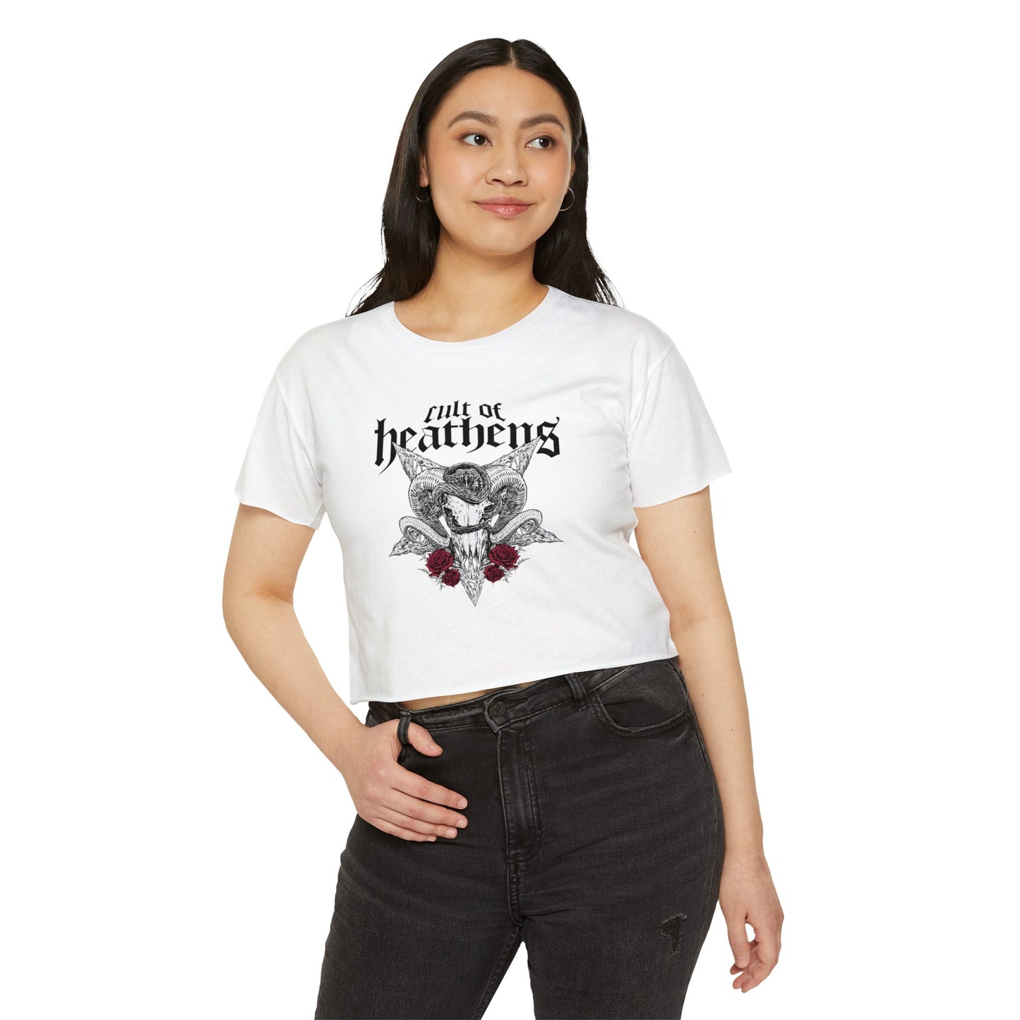 Cult of Heathens Cropped Tee (Front Logo Only)
