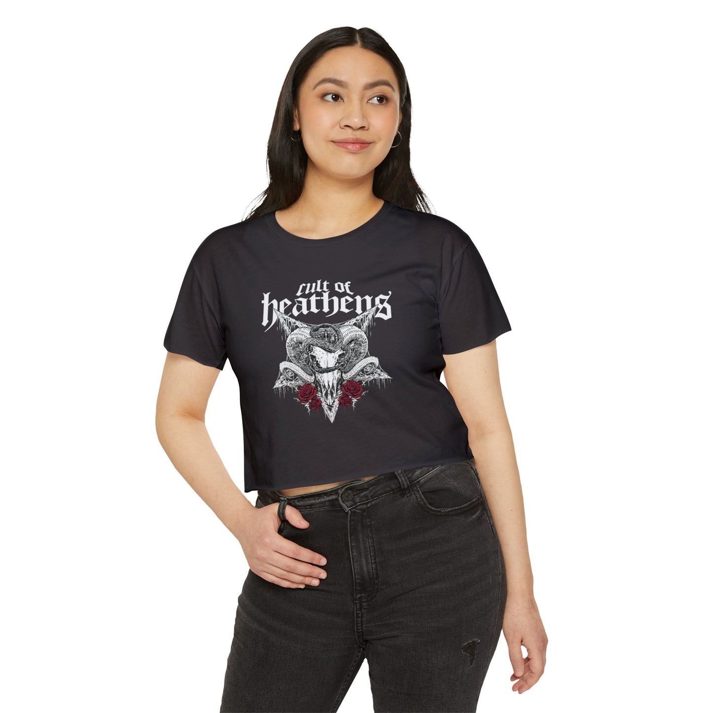 Cult of Heathens Cropped Tee (Front Logo Only)