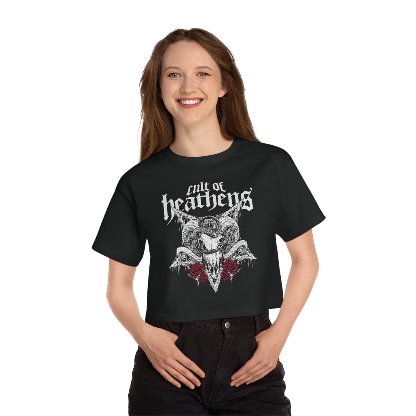 Cult of Heathens Cropped T-Shirt (Front Logo Only)