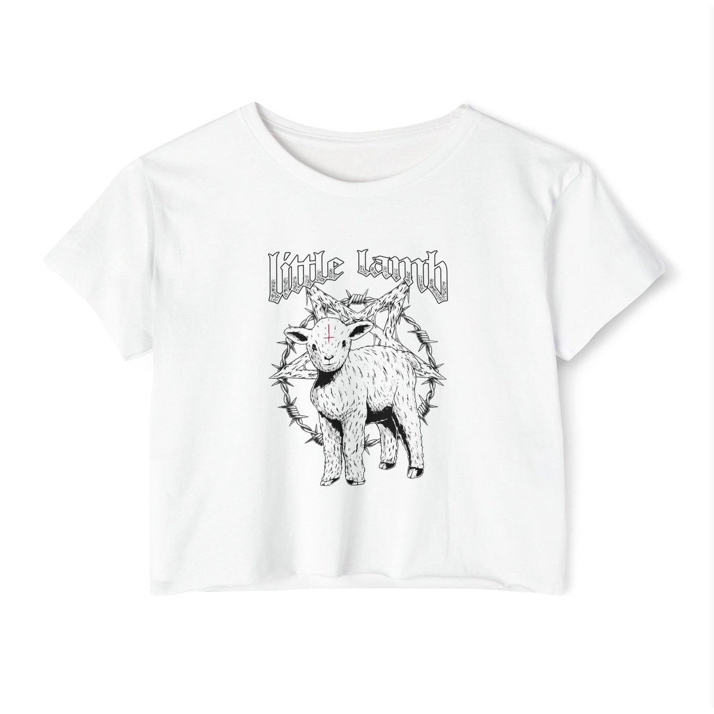 Little Lamb Cropped Tee (Front Logo Only)