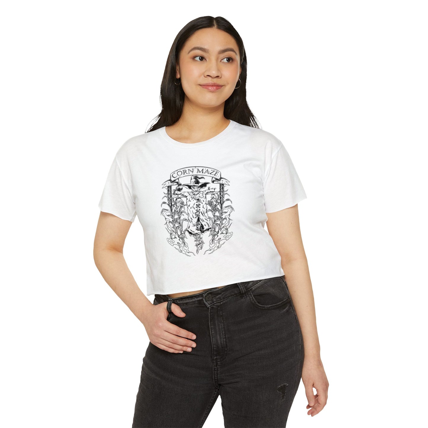 Corn Maze Cropped Tee (Front Logo Only)