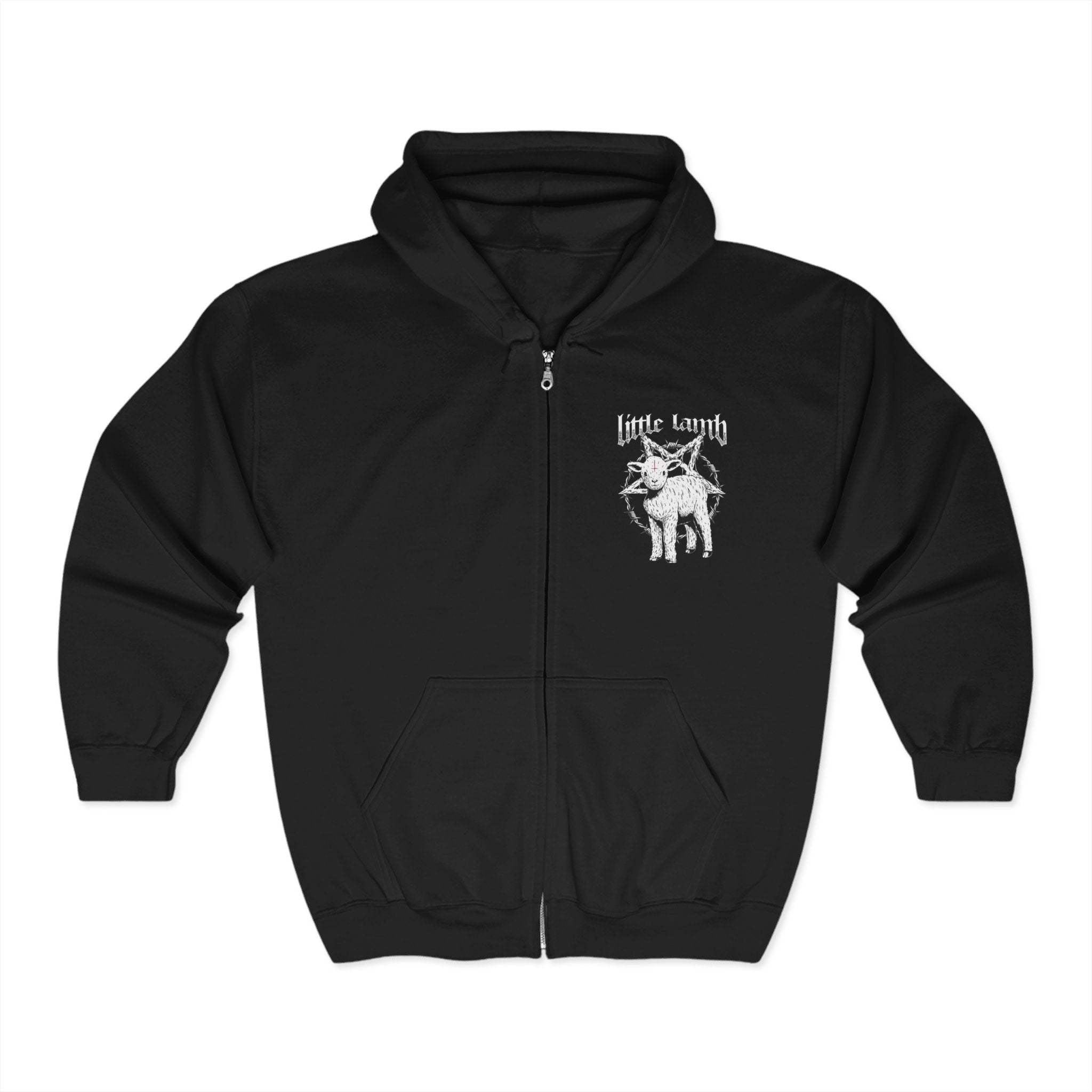 ★MAINBOOTH★Little Sheep Hood T-shirt(JET BLACK)★正規品 Sheep Shirt - black t-shirt with white sheep print/ KIDKA