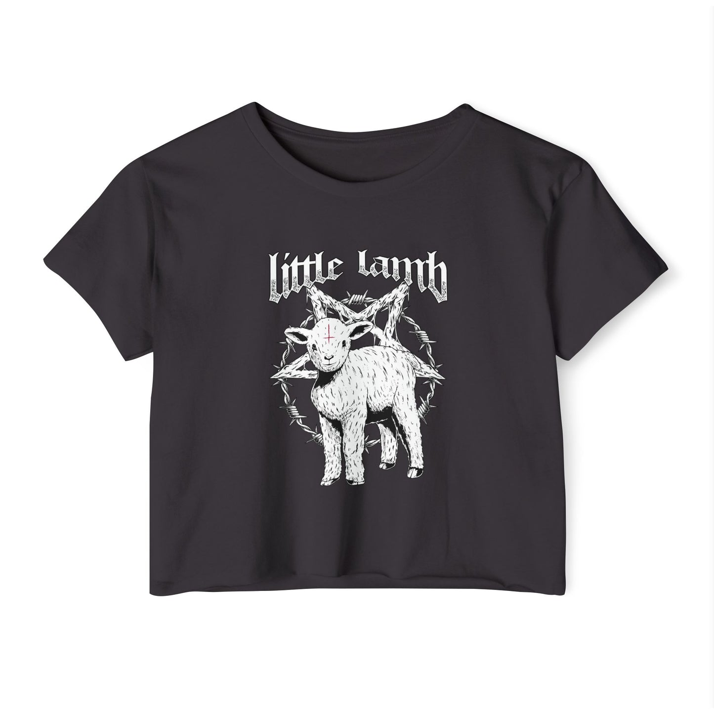Little Lamb Cropped Tee (Front Logo Only)