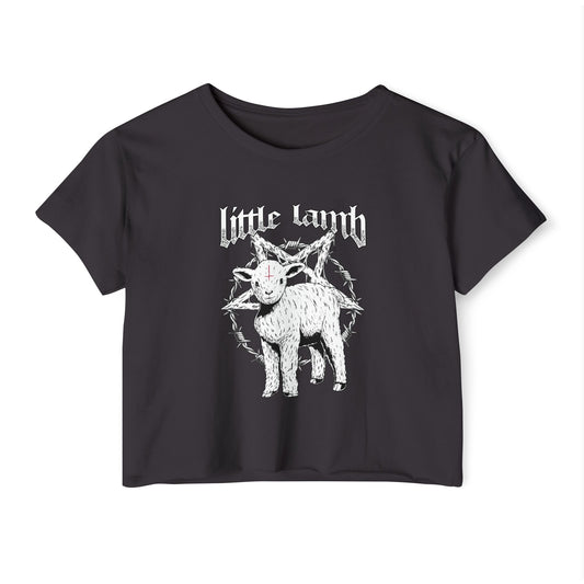 Little Lamb Cropped Tee (Front Logo Only)